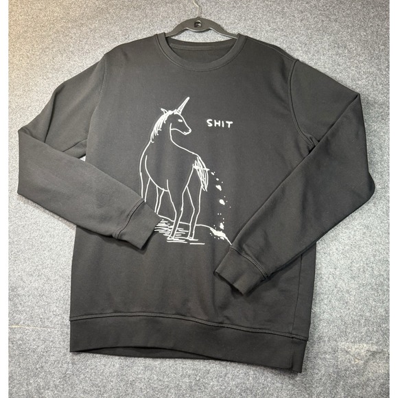 The Unbranded Brand Tops - Black Long Sleeve Shirt With Unicorn Size Medium